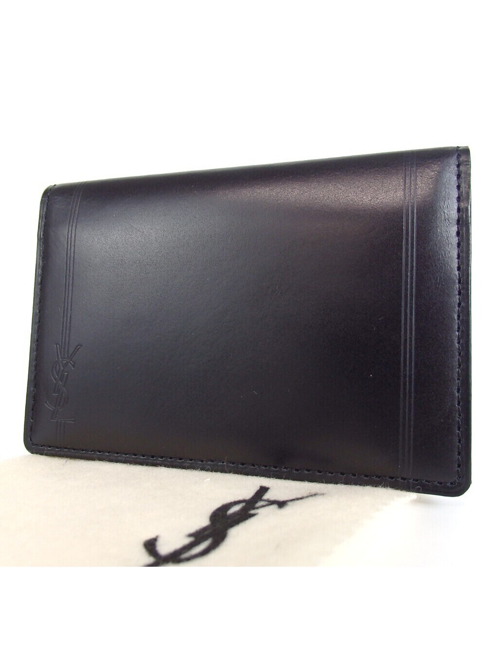 Authentic Yves Saint Laurent card case  leather[Used] - Picture 1 of 15